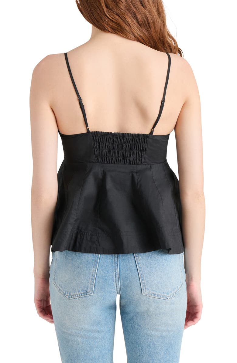 Steve Madden Delta Peplum Camisole, Alternate, color, Black