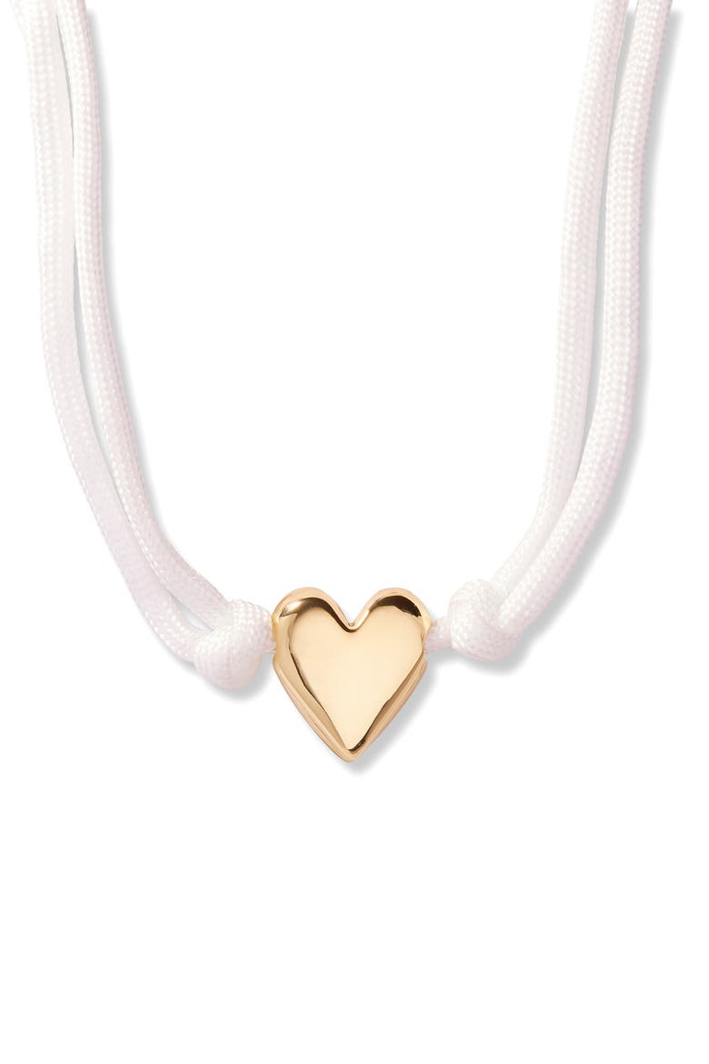 Ariel Heart Collar Necklace, Main, color, GOLD