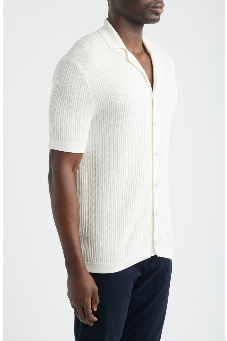 Lomaro Short Sleeve Cardigan, Alternate, color, OPEN WHITE
