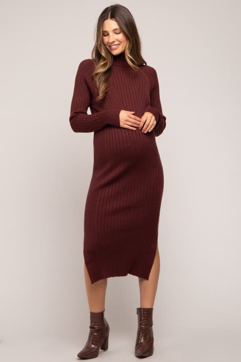Long Sleeve Turtleneck Sweater Dress