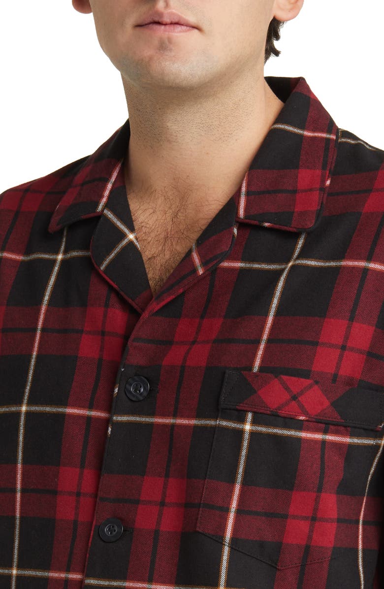 Majestic International Plaid Flannel Pajamas, Alternate, color, 