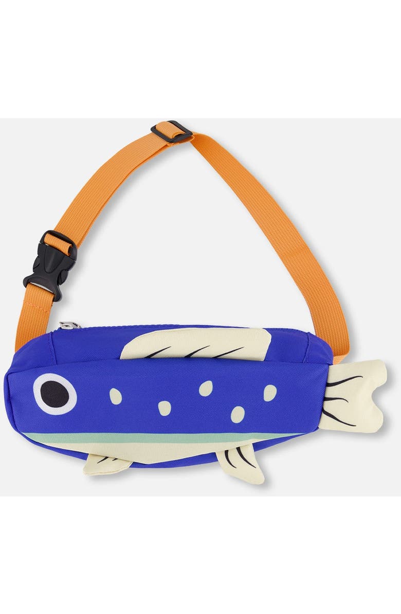 Deux par Deux Adjustable Straps Fish Fanny Pack, Main, color, Royal Blue
