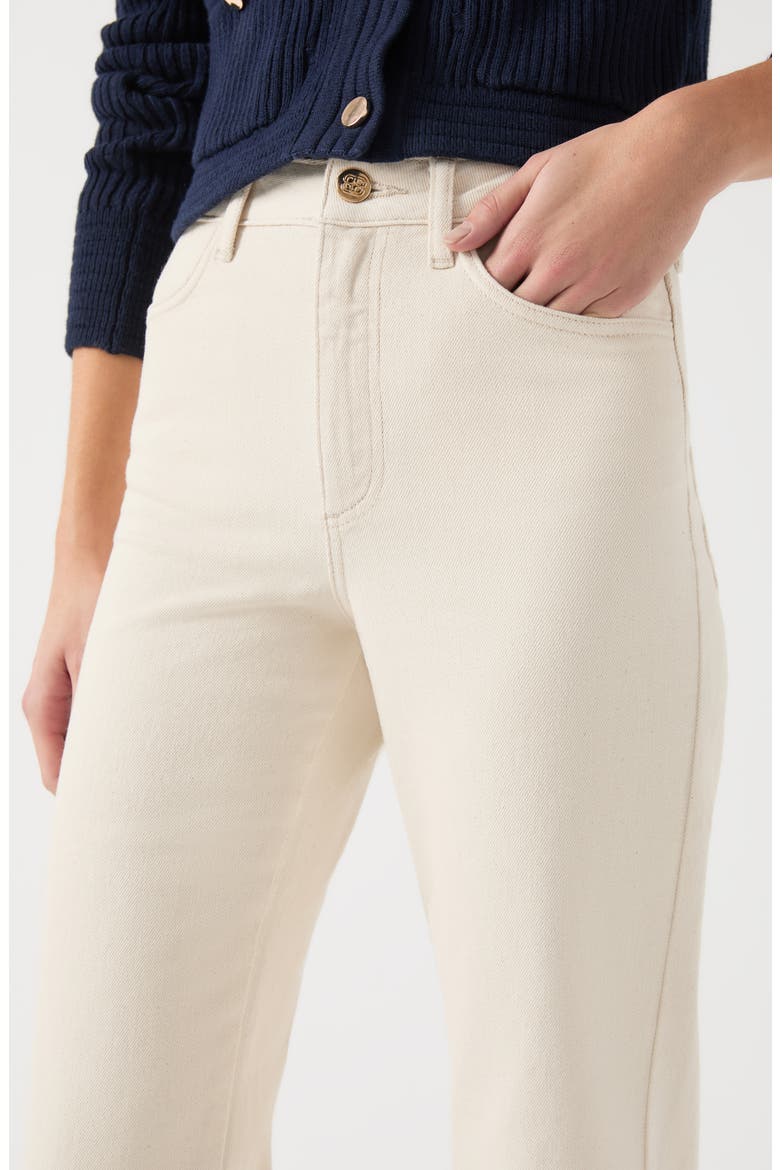Clara Straight Leg Jeans, Alternate, color, ECRU