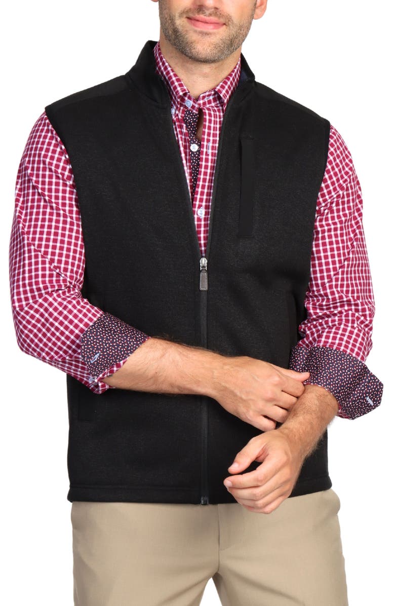 TailorByrd Mélange Sweater Vest, Alternate, color, Black