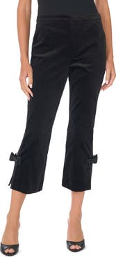 CeCe Bow Appliqué Cropped Pants