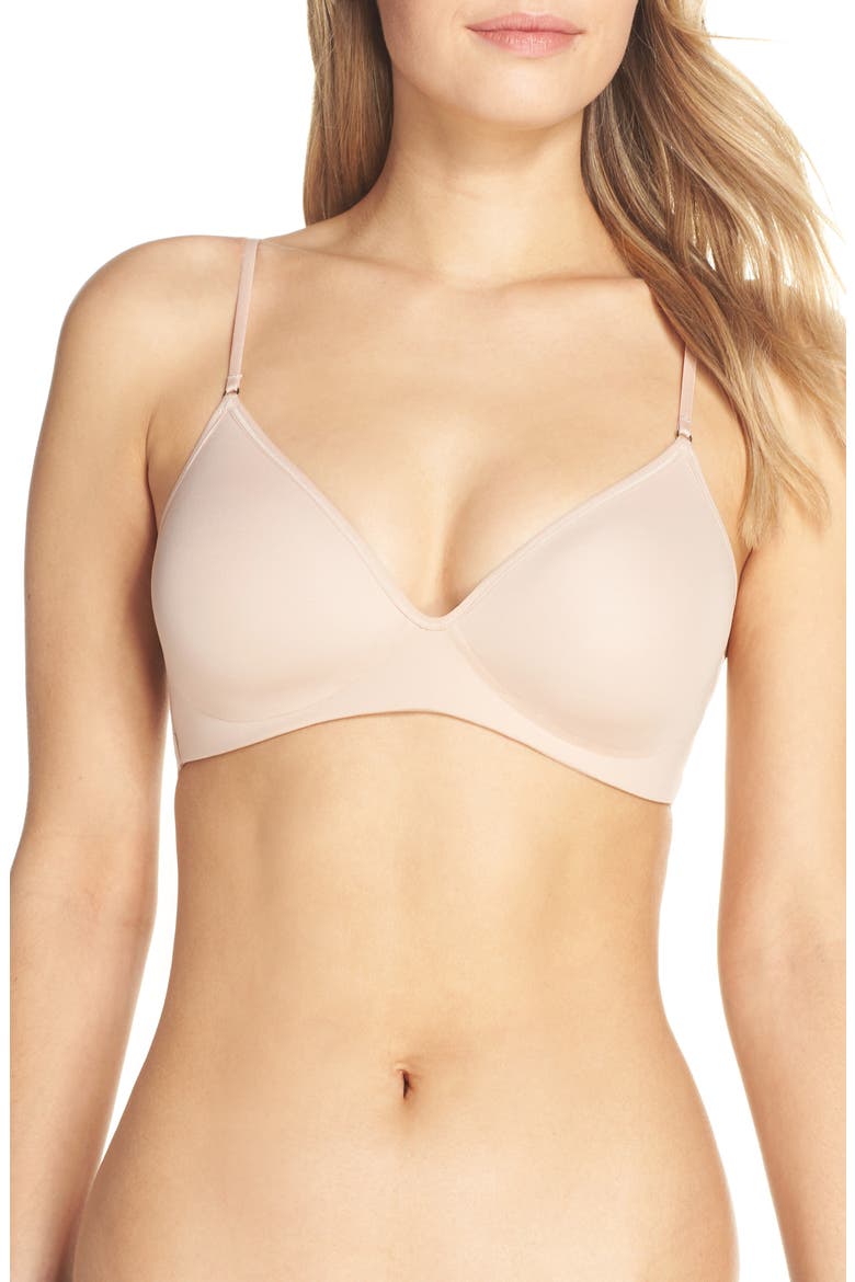 Next to Nothing Wireless Bra, Main, color, CHAMPAGNE
