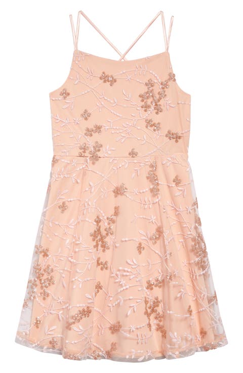 Kids
 Embroidered Mesh Dress (Little Girl 
Big Girl)