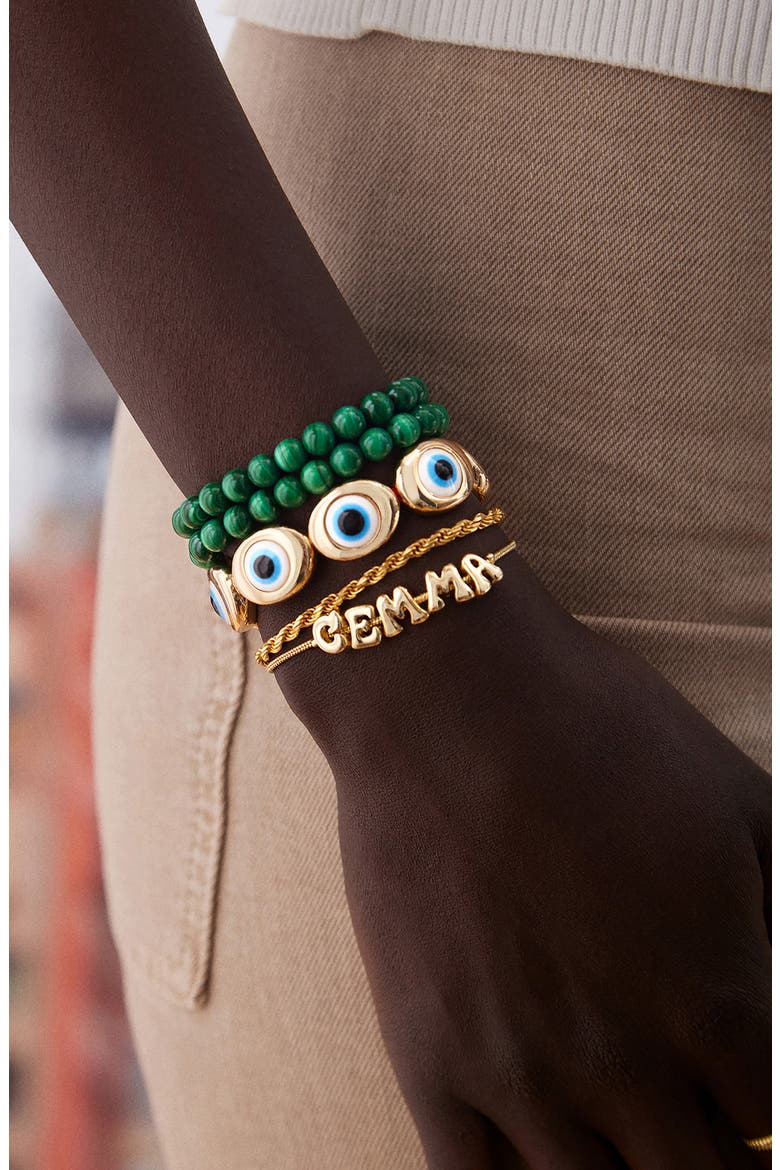 Bubble Custom Slider Bracelet, Alternate, color, GOLD