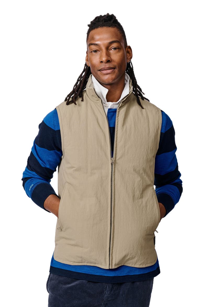 Lancaster Lightweight Nylon Gilet, Alternate, color, Light Khaki