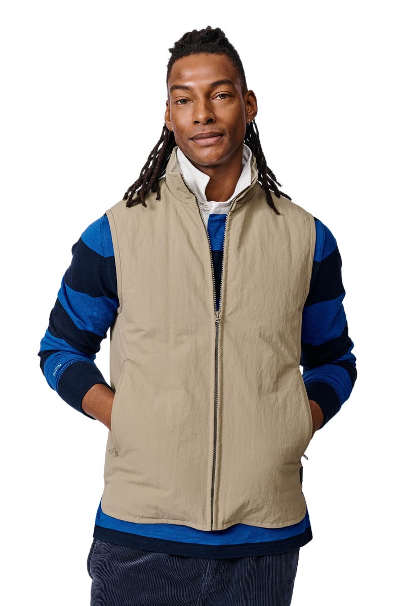 Aubin Lancaster Lightweight Nylon Gilet, Alternate, color, Light Khaki