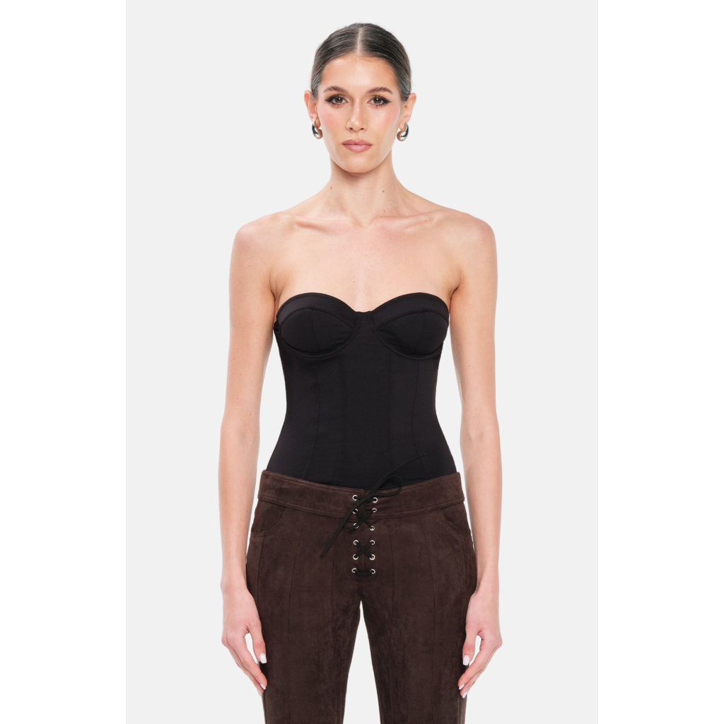 Ow Collection Reese Corset Top In Black