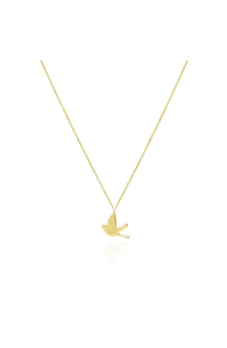 The Lovery Fine Jewelry Gold Dove Necklace, Main, color, Yellow Gold