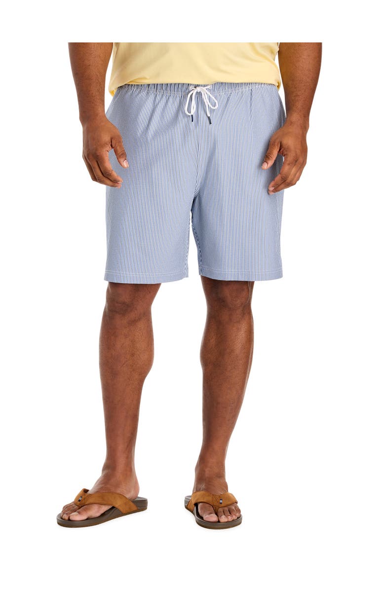 Nautica Big & Tall Seersucker Swim Trunks, Main, color, Windsurf Blue