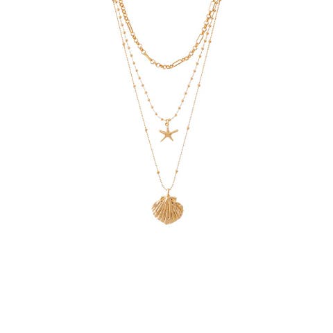 Starfish & Shell Layered Necklace