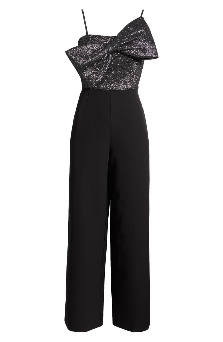 Anne Klein Asymmetric Wide Leg Jumpsuit, Alternate, color,