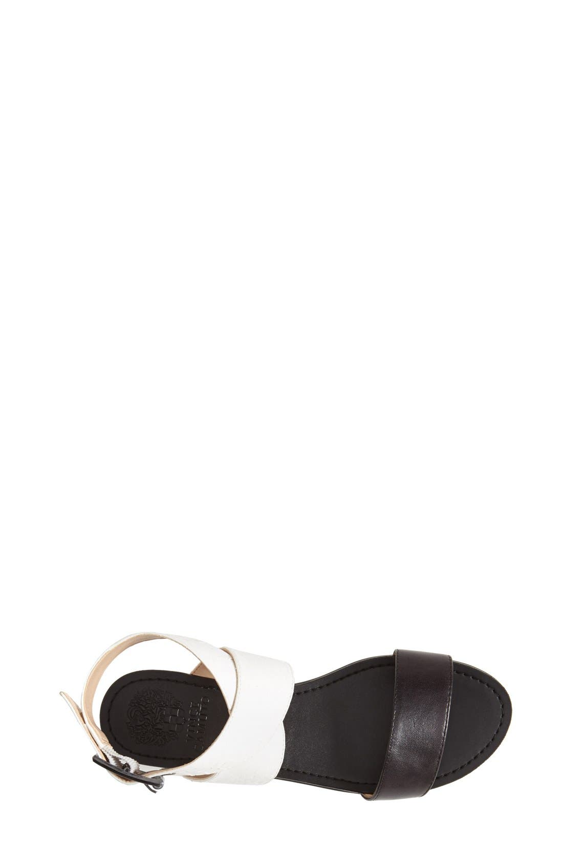 'Maren' Leather Ankle Strap Sandal, Alternate, color, WHITE