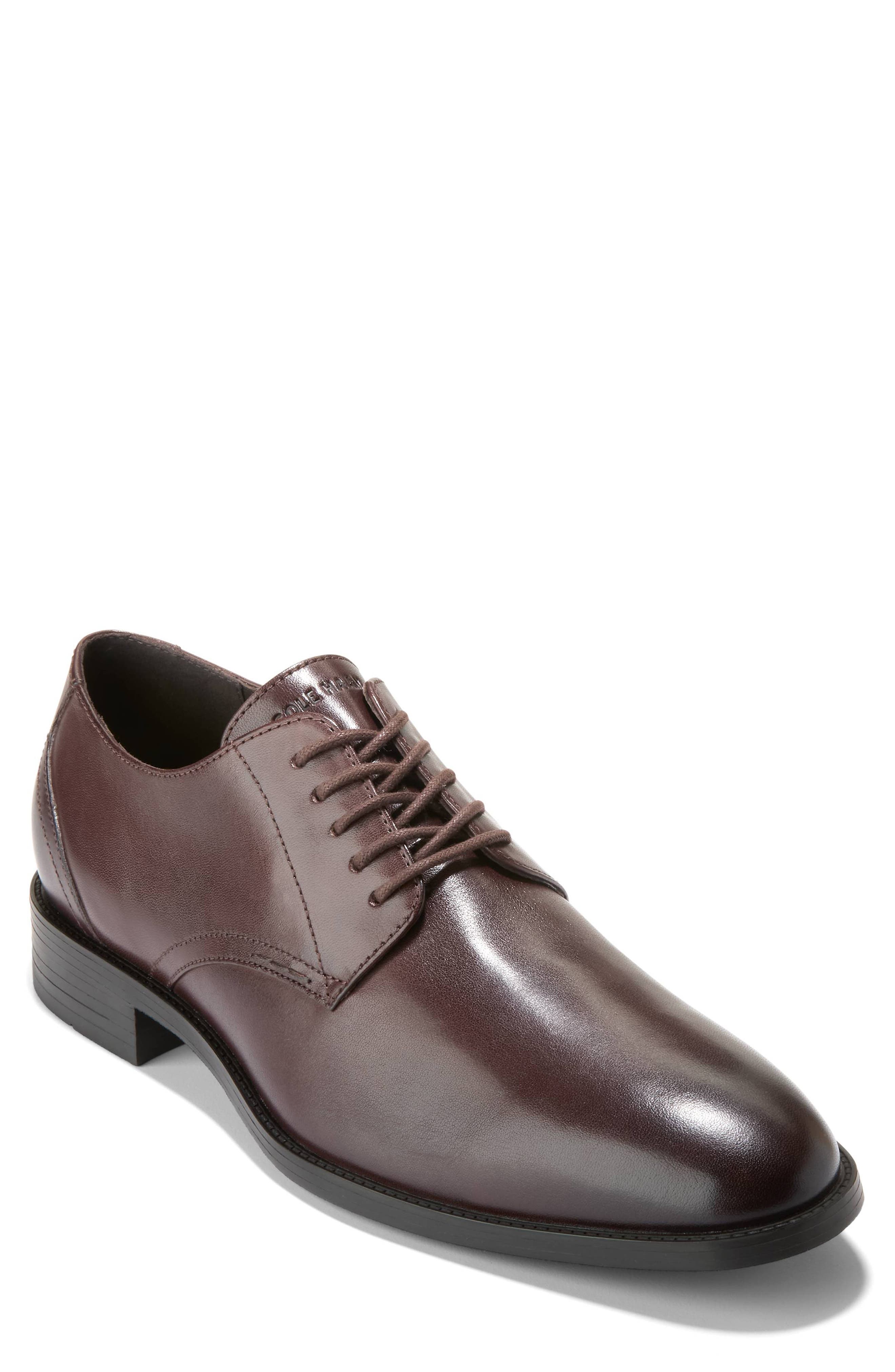 Hawthorne Plain Toe Derby, Main, color, CH MADEIRA / BLACK