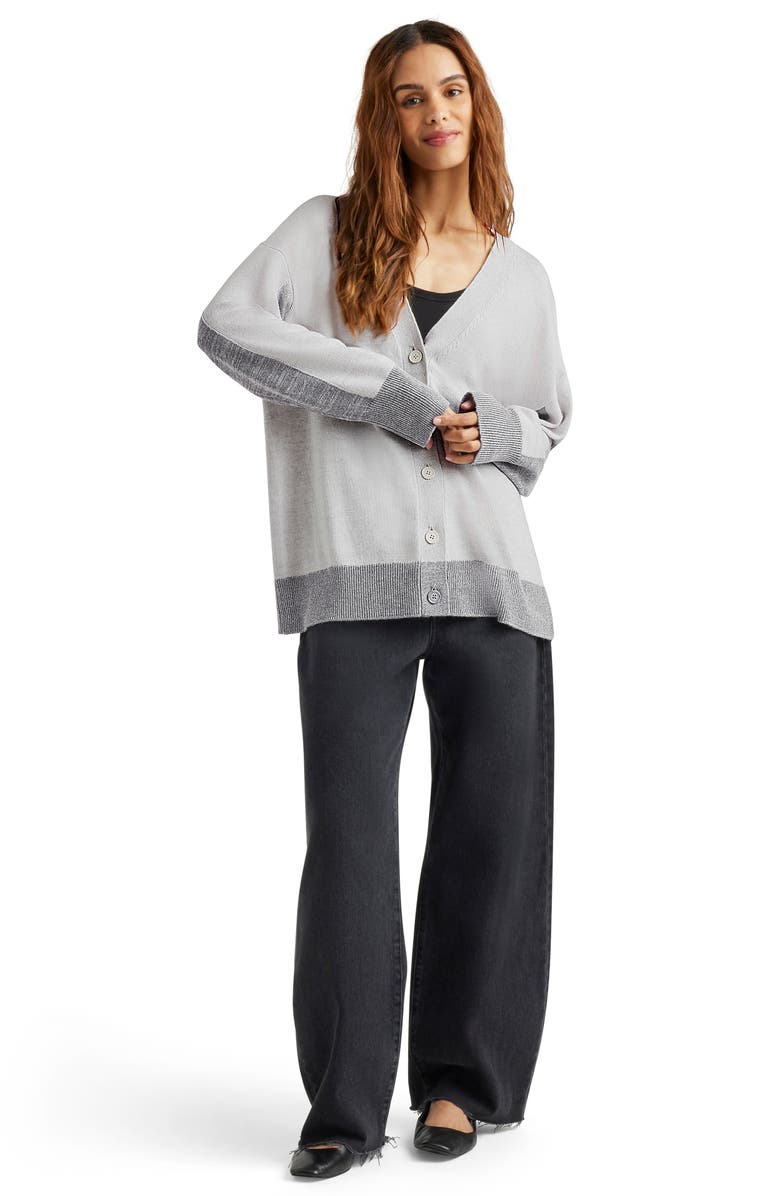 Splendid Kristen Contrast Detail Cardigan, Alternate, color, 