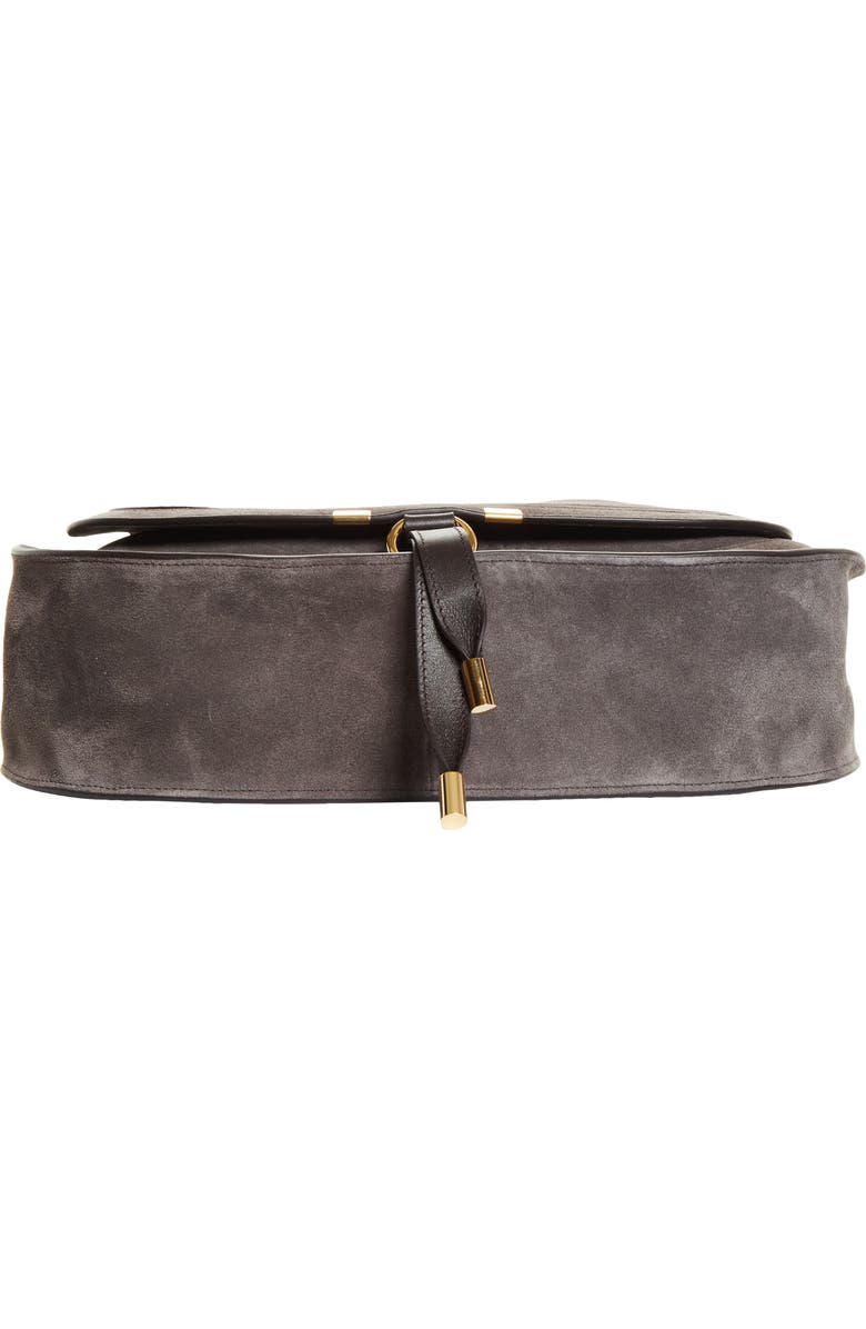 Chloé Medium Marcie Suede Shoulder Bag, Alternate, color, Kohl Brown