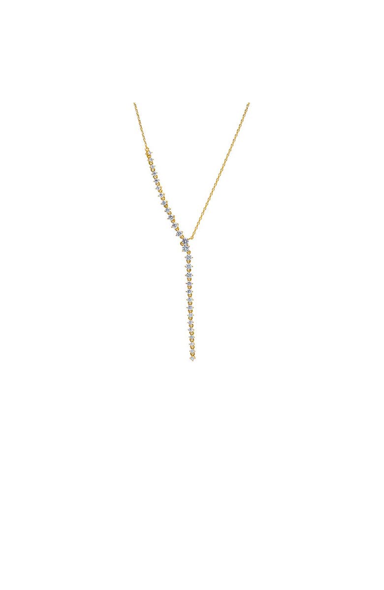 BY ADINA EDEN CZ Side Half Tennis Drop Lariat, Main, color, Gold