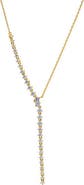 BY ADINA EDEN CZ Side Half Tennis Drop Lariat