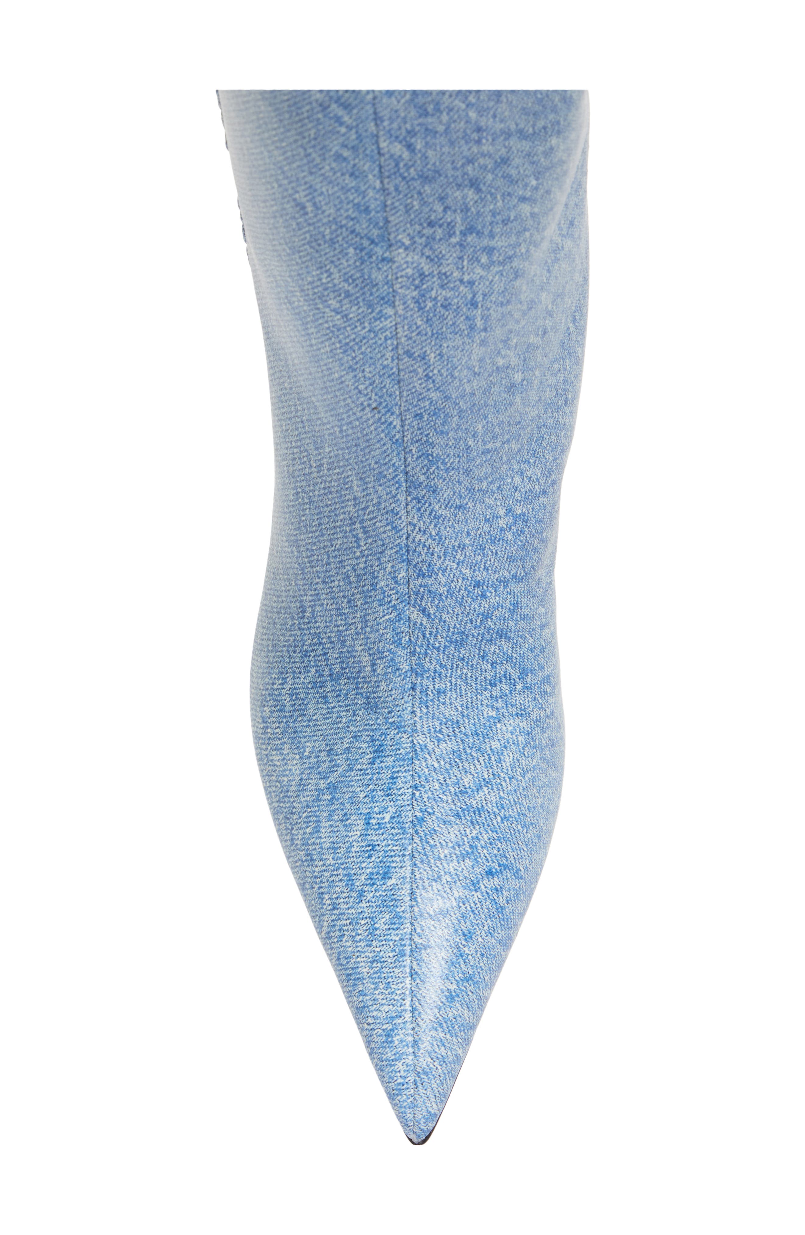 Alexander Wang Delphine Denim Print Pointed Toe Bootie (Women ...