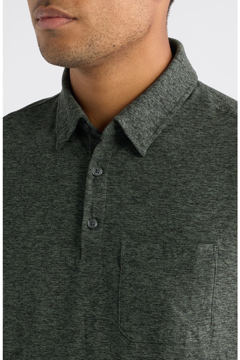 WFH Knit Polo, Alternate, color, OLIVE SHADOW/ BLACK HEATHER