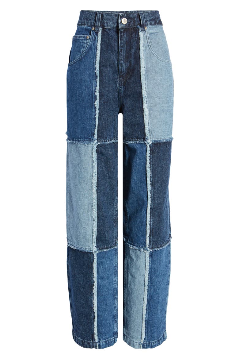 Urban Outfitters Patchwork Jeans, Alternate, color, DENIM