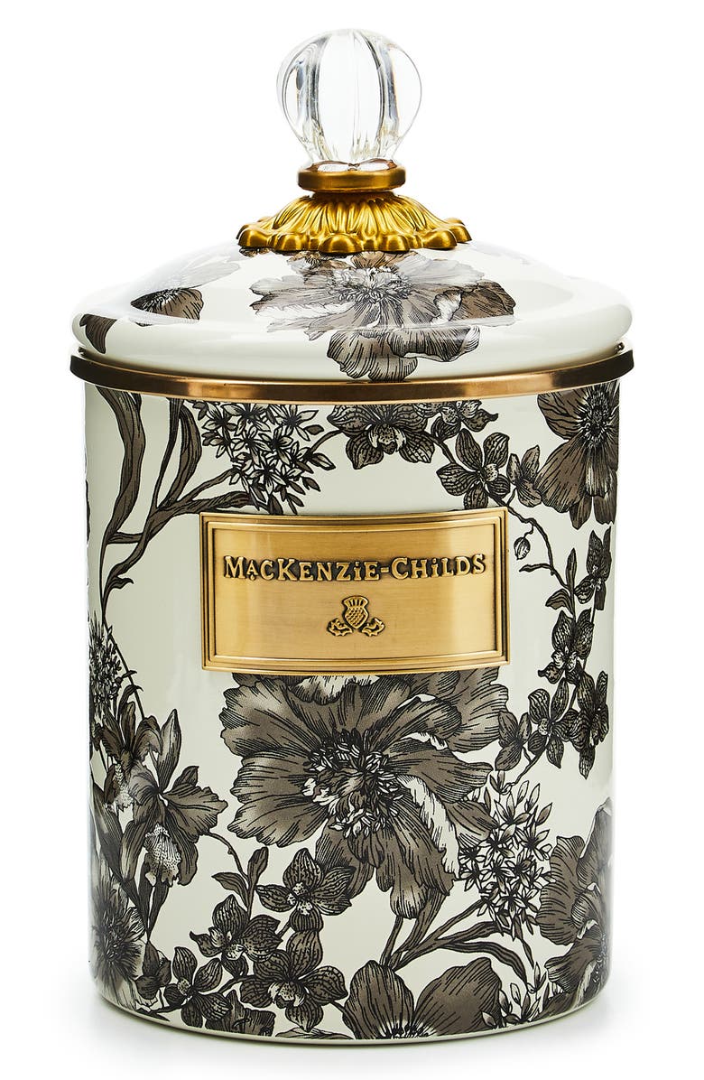 MACKENZIE CHILDS Medium Sterling English Canister, Main, color, Sterling