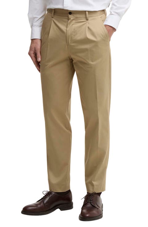 Bellamy Pleated Stretch Cotton Pants