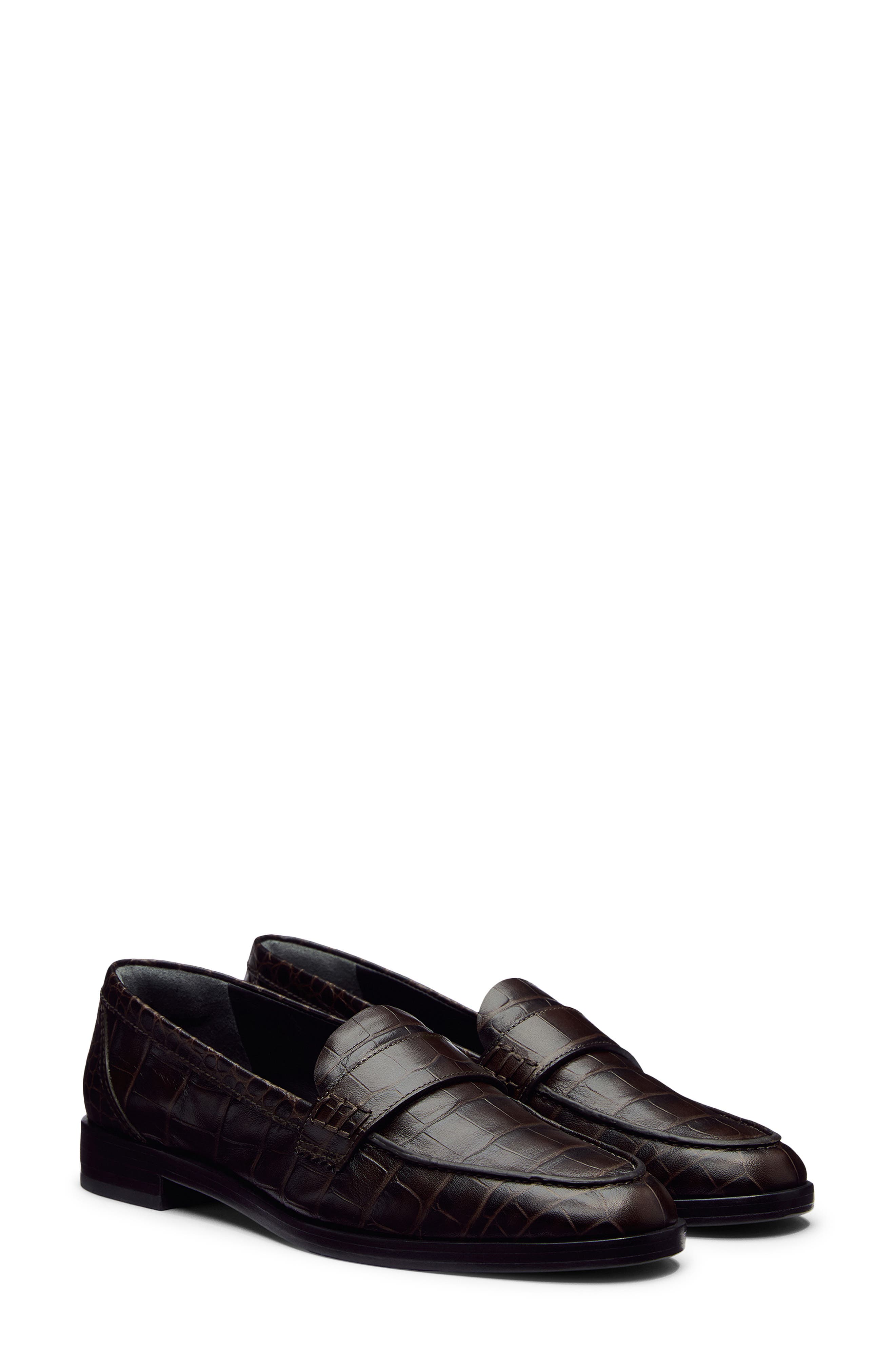 Kaylee Loafer, Main, color, DARK CHOCOLATE CROC