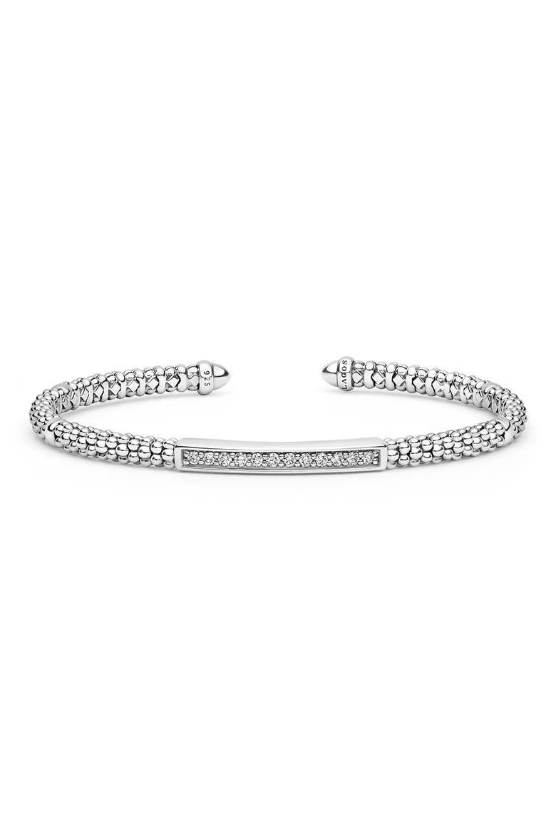 Caviar Spark Sterling Silver Cuff, Alternate, color, STERLING SILVER