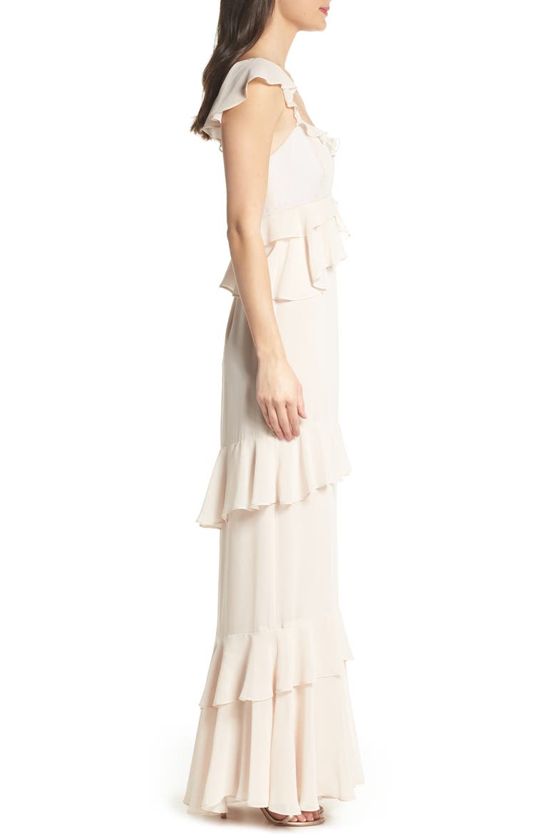 The Gywneth Ruffle Maxi Gown, Alternate, color, CHAMPAGNE