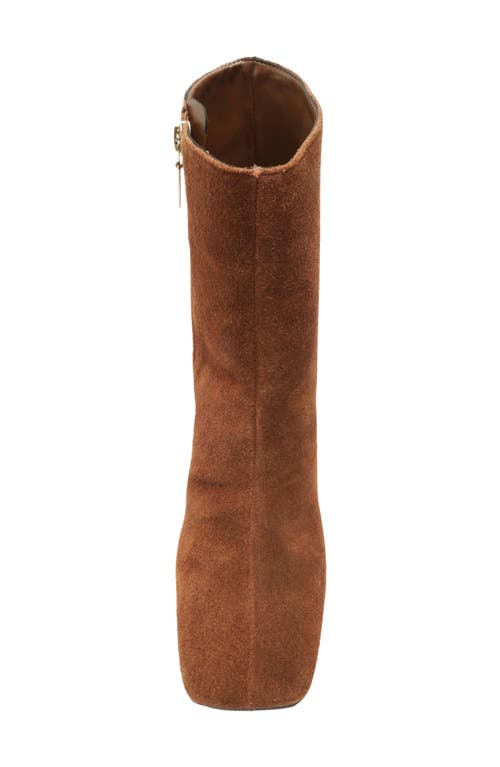 Schutz Leia Square Toe Boot In Brown
