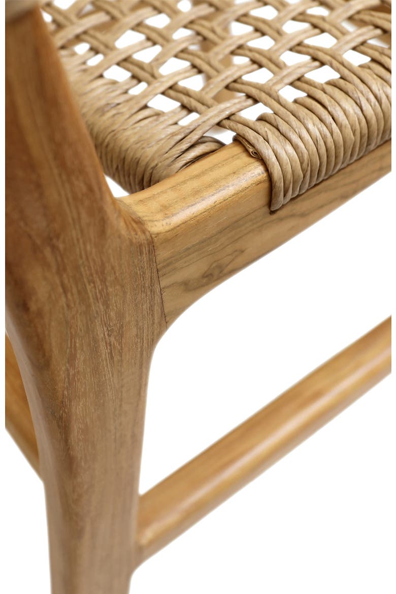 Decker Teak Outdoor Dining Chair, Alternate, color, Natural