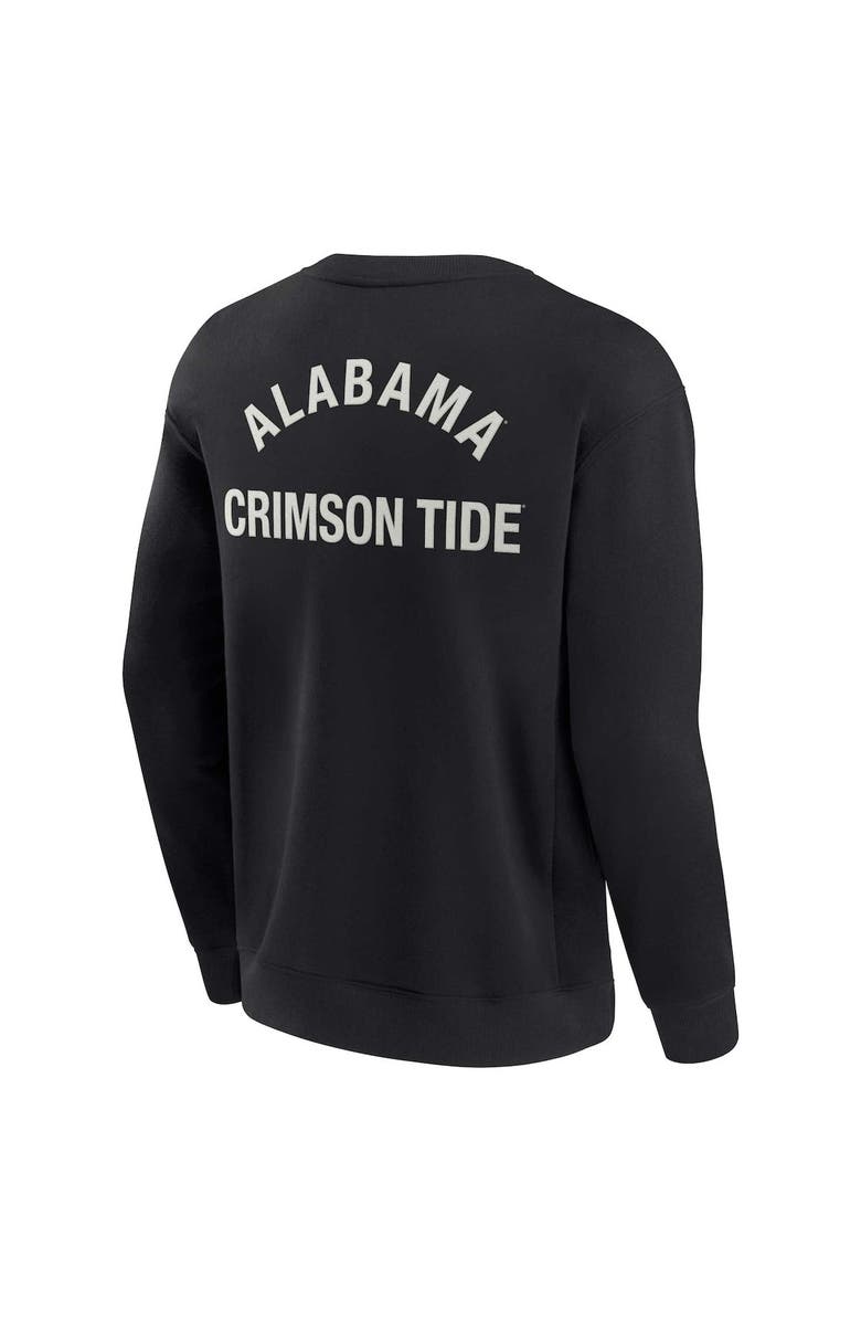 Fanatics Signature Unisex Fanatics Signature Black Alabama Crimson Tide Super Soft Pullover Crew Sweatshirt, Alternate, color,
