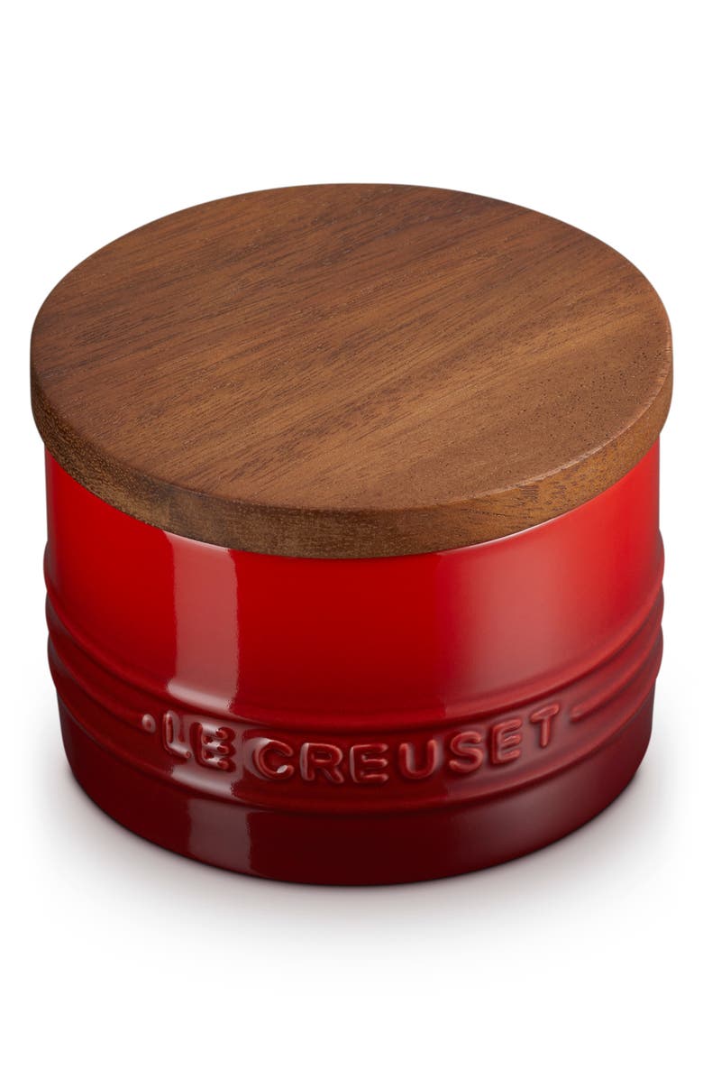 Le Creuset Signature Stoneware 7-Ounce Storage Canister, Alternate, color, Cerise