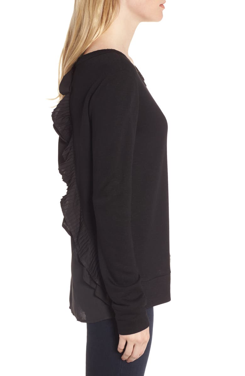 Chelsea28 Ruffle Back Sweatshirt, Alternate, color, 