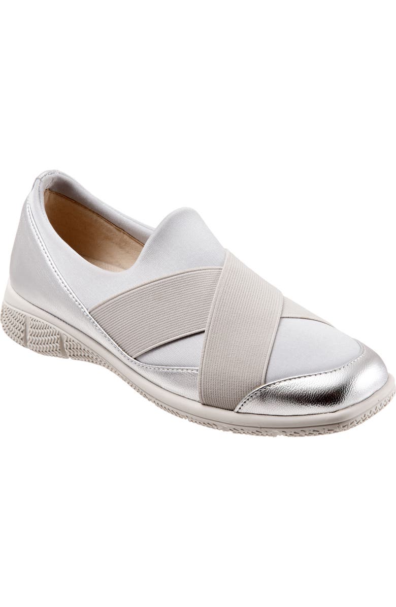 Trotters Urbana Slip-On, Main, color, Silver Metallic