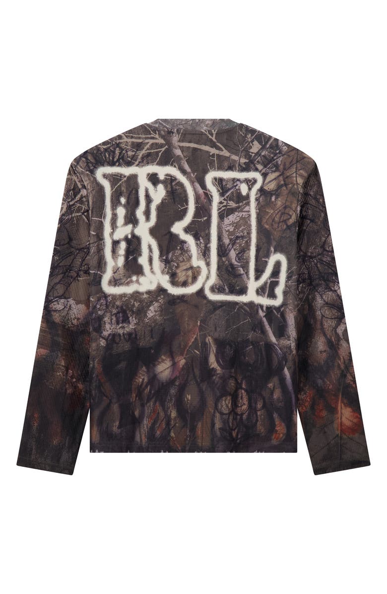 Rolling Loud Gothic Flame Long Sleeve Thermal T-Shirt, Alternate, color, Camo