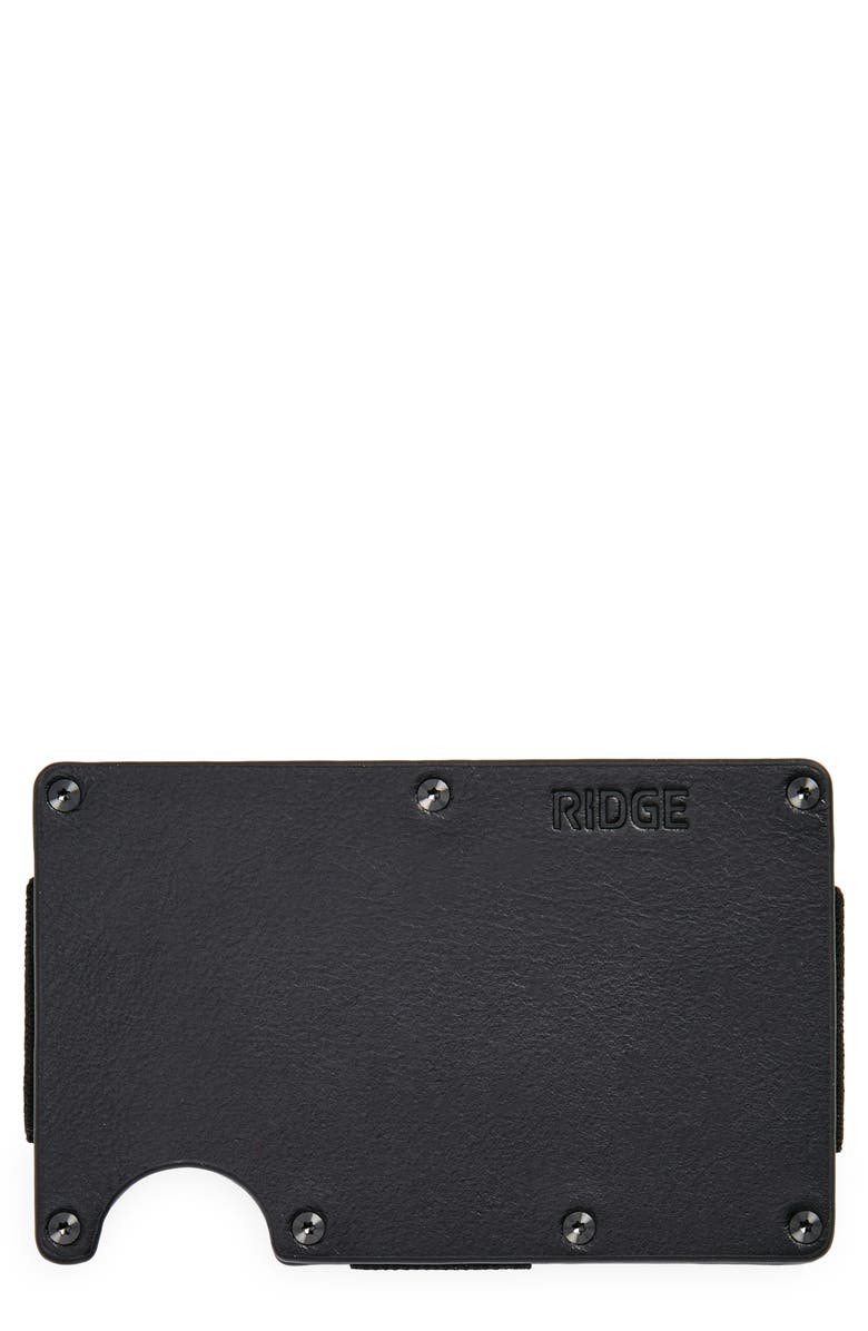 the Ridge RFID-Blocking Leather Cash Strap Wallet, Main, color, Midnight Black Leather