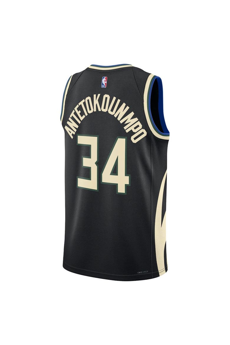 Unisex Jordan Brand Giannis Antetokounmpo Black Milwaukee Bucks Swingman Jersey - Statement Edition, Alternate, color, Black