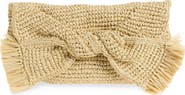 Anya Hindmarch Oversize Bow Raffia Clutch