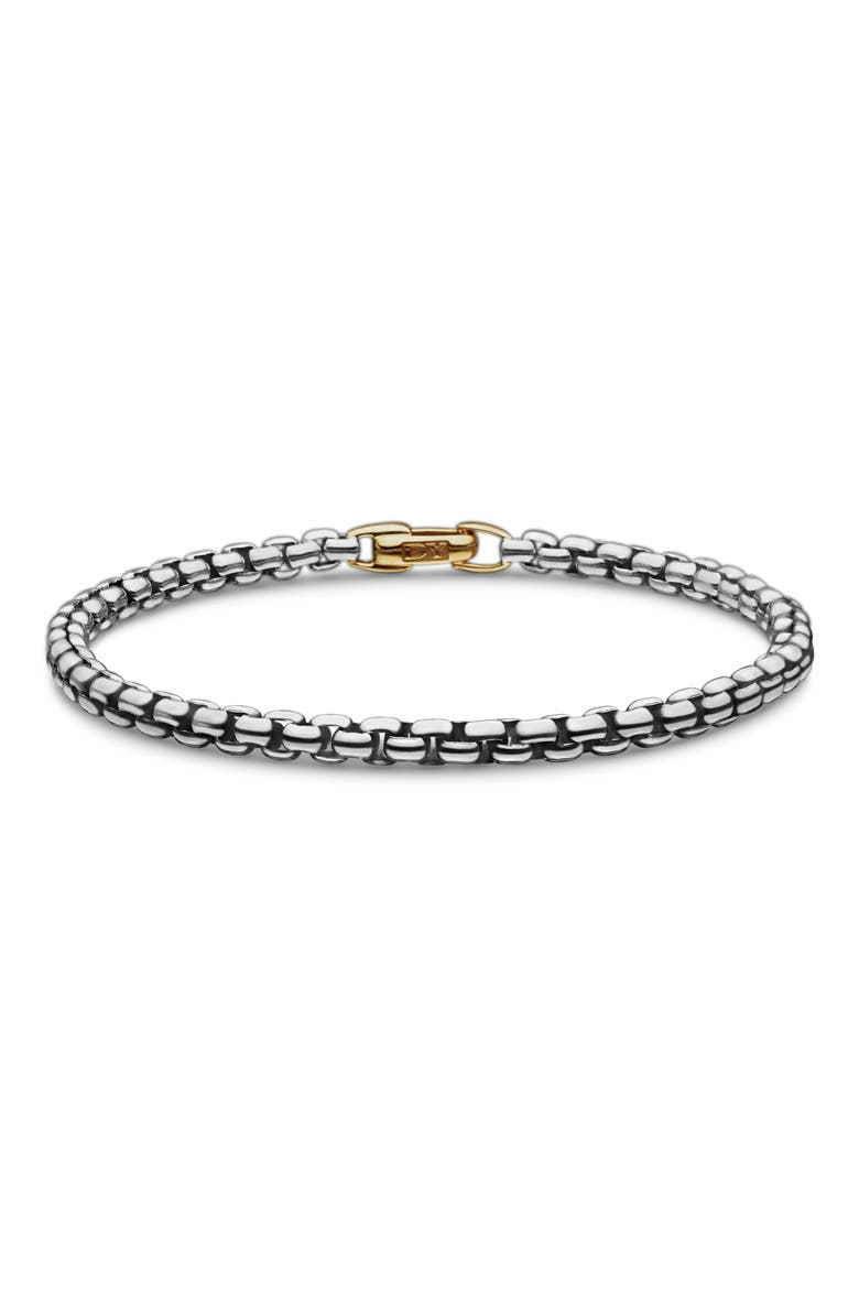 Bel Aire Collection® Sterling Silver Bracelet with 14K Yellow Gold, 4mm, Main, color, SILVER/ GOLD