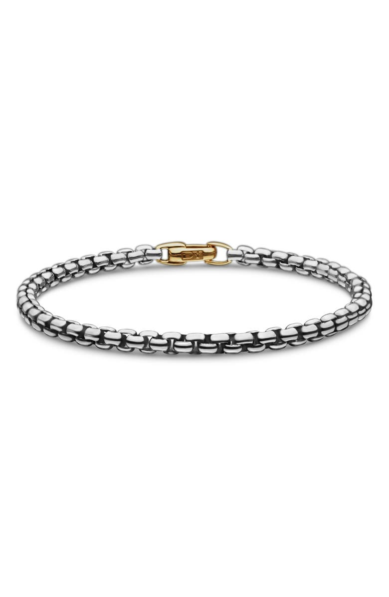 David Yurman Bel Aire Collection<sup>®</sup> Sterling Silver Bracelet with 14K Yellow Gold, 4mm, Main, color, Silver