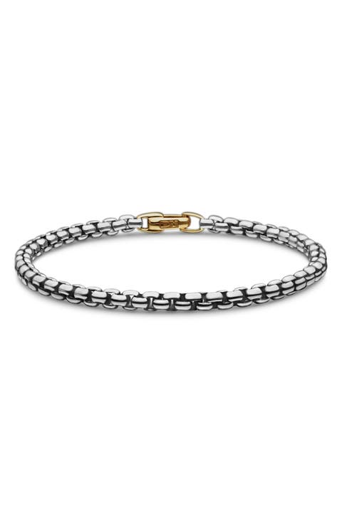 Bel Aire Collection® Sterling Silver Bracelet with 14K Yellow Gold, 4mm