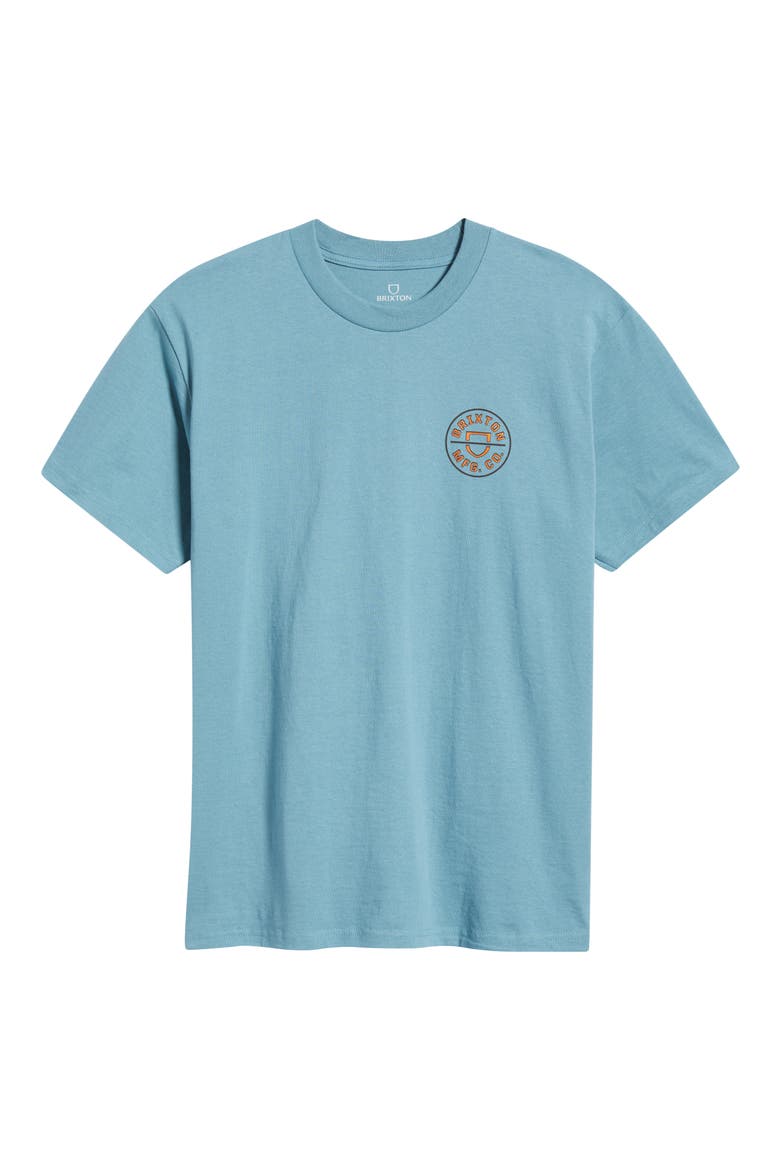 Crest Cotton Graphic T-Shirt, Alternate, color, OCEAN BREEZE/ BLACK/ RUST
