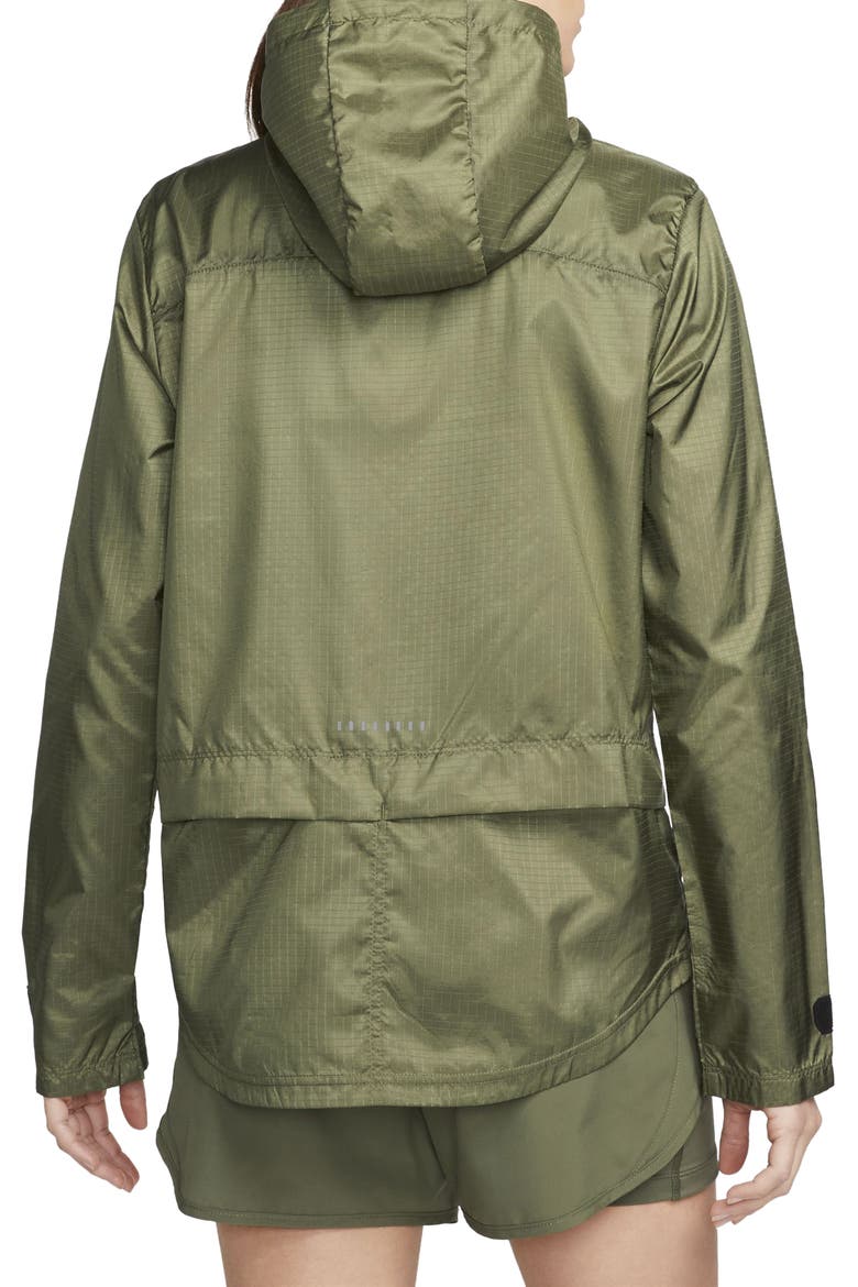 Essential Water Repellent Running Jacket, Alternate, color, MEDIUM OLIVE