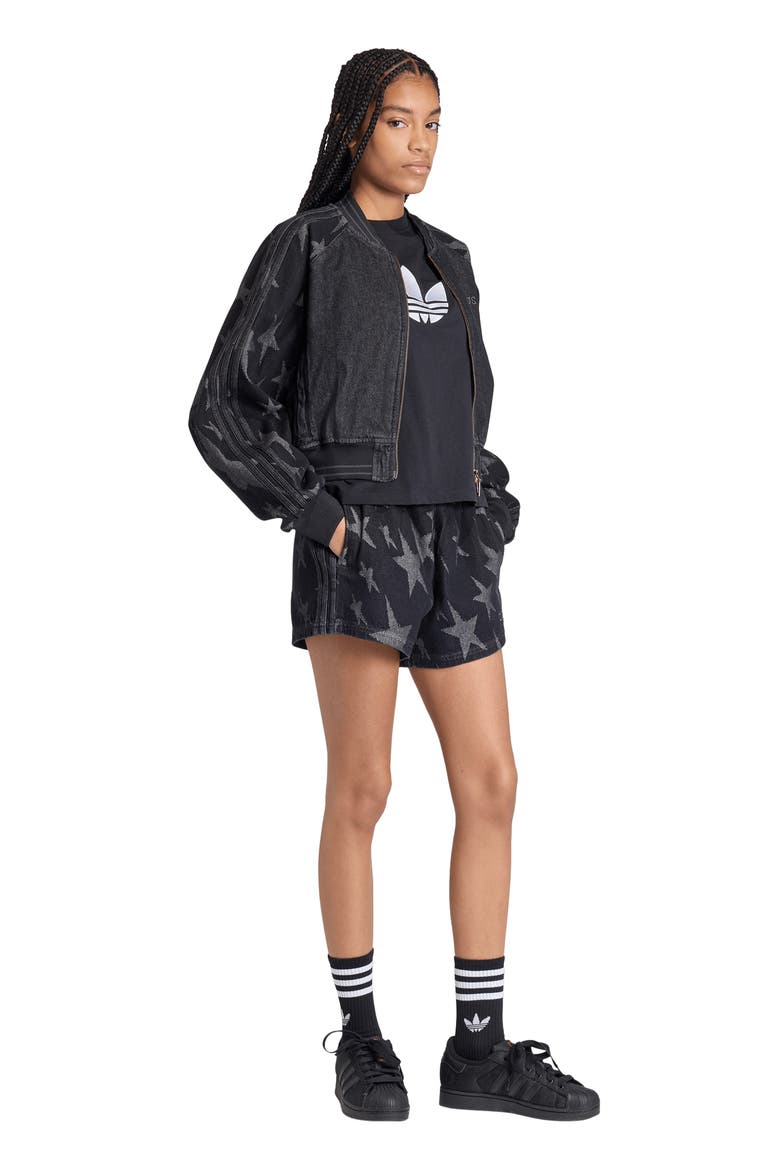 Denim Graphic Shorts, Alternate, color, TRUBLC