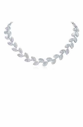 Cubic Zirconia Pavé Vine Collar Necklace
